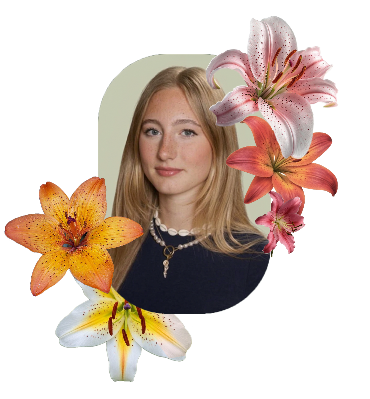 vrouw-blond-haar-met-verschillende-kleuren-lelies
